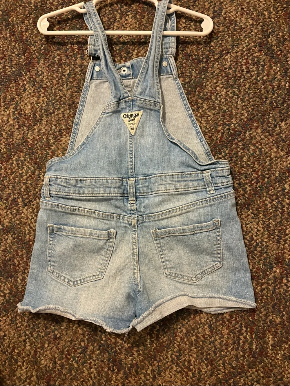 OshKosh B'gosh Light Blue Denim Short Overalls